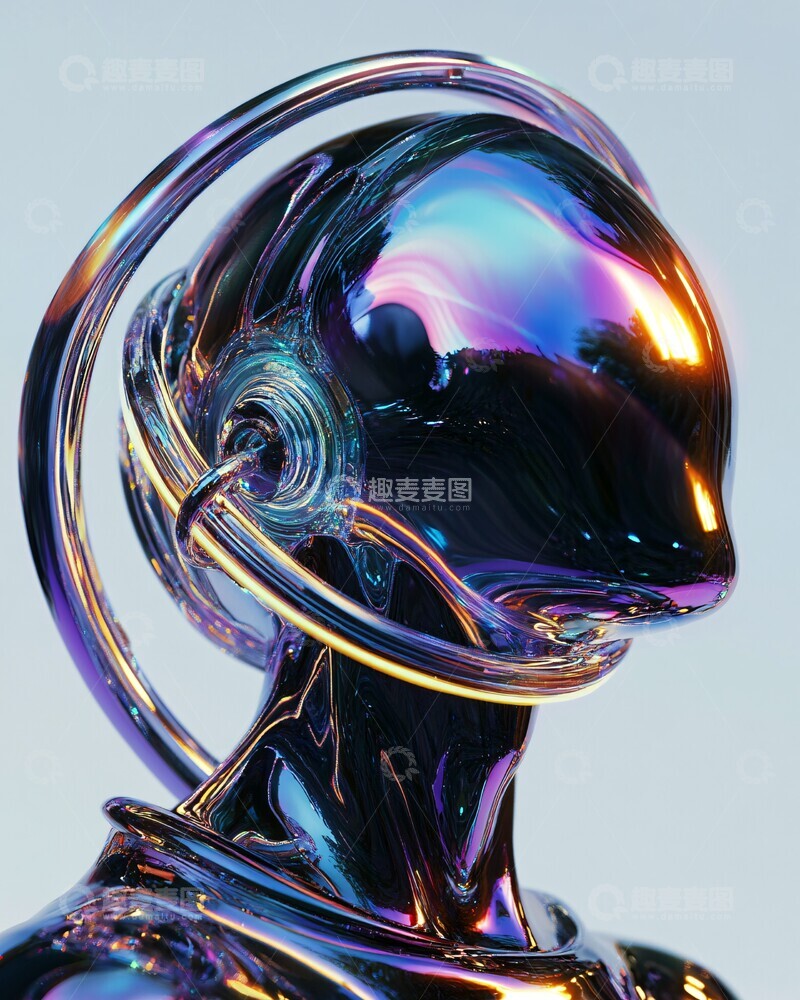 高清大图下载【趣麦麦图】玻璃人形宇宙环