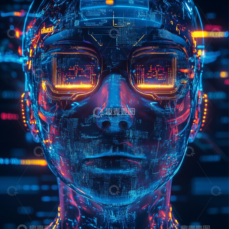 高清大图下载【趣麦麦图】智能机器人芯片