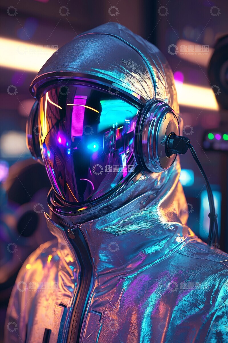 高清大图下载【趣麦麦图】银色头盔音乐工作室