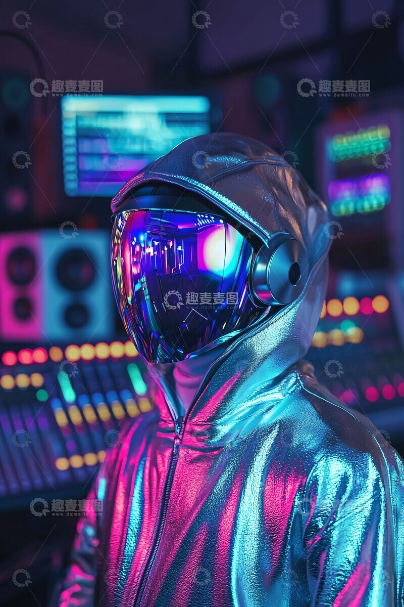 高清大图下载【趣麦麦图】银色头盔音乐工作室2