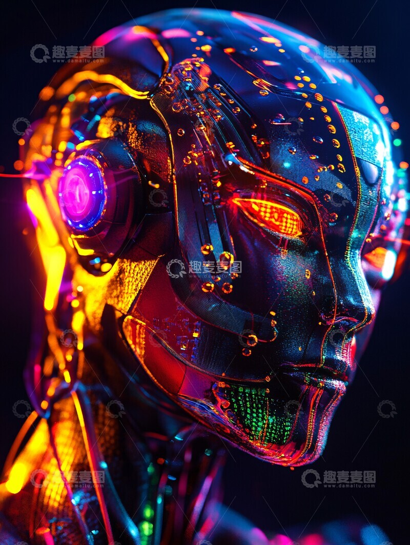 高清大图下载【趣麦麦图】机器人高速摄影1