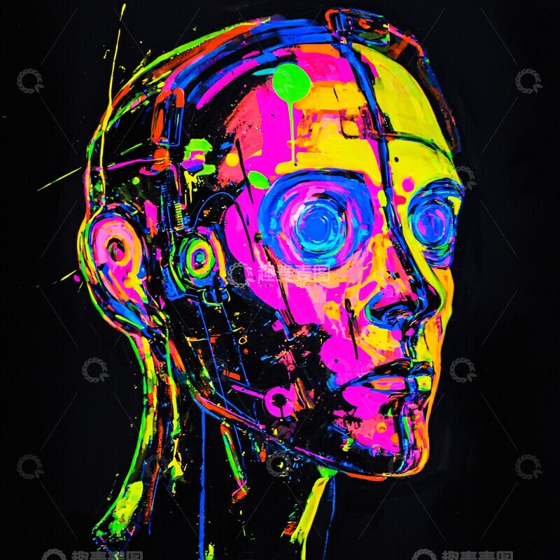 高清大图下载【趣麦麦图】科幻机器人肖像1