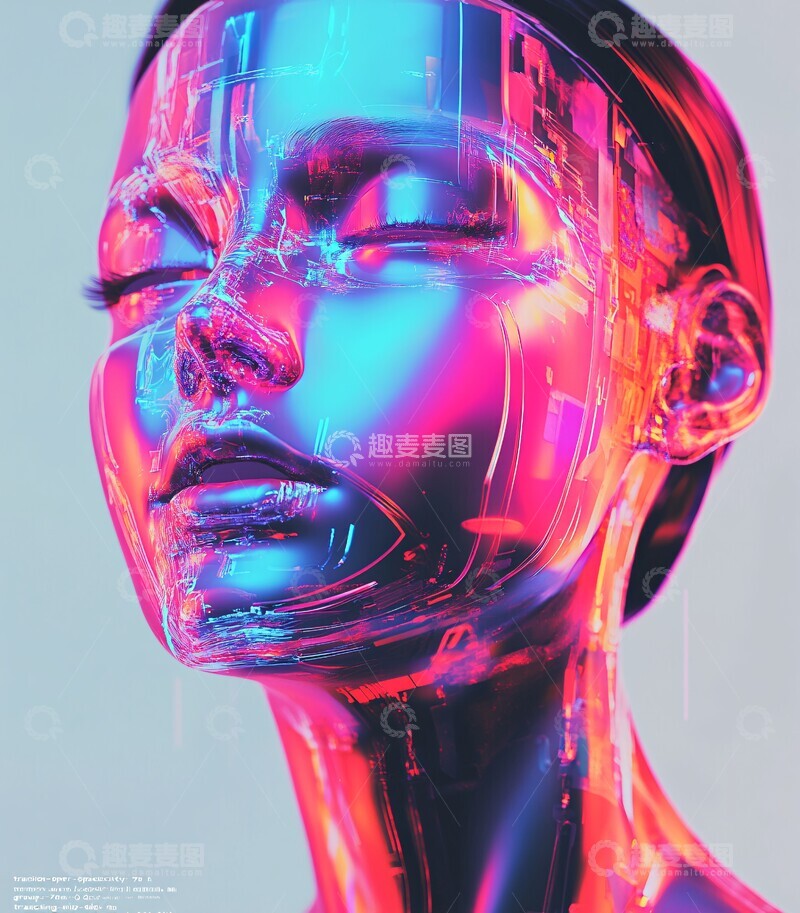 高清大图下载【趣麦麦图】人形全息肖像1