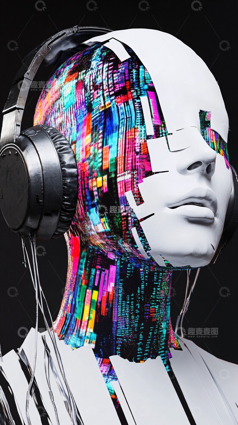 高清大图下载【趣麦麦图】彩色数码人形1