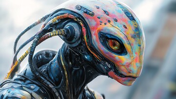 外星机械人像