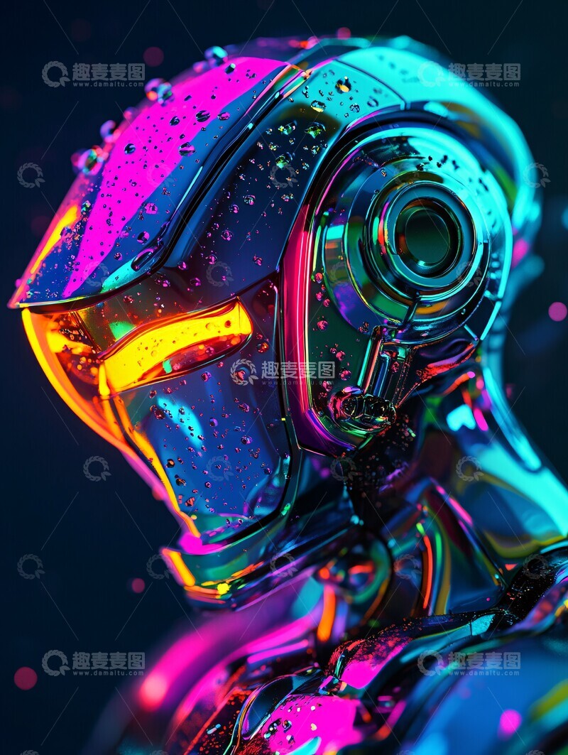 高清大图下载【趣麦麦图】机器人高速摄影3