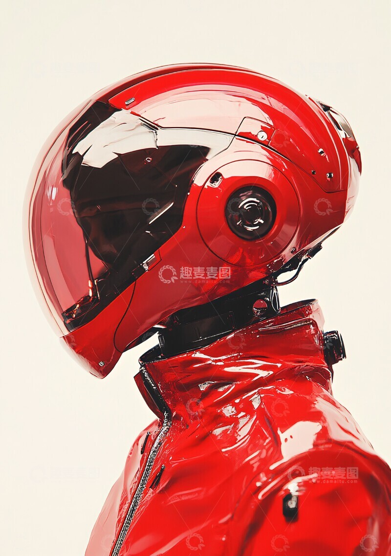 高清大图下载【趣麦麦图】红色机器人未来装