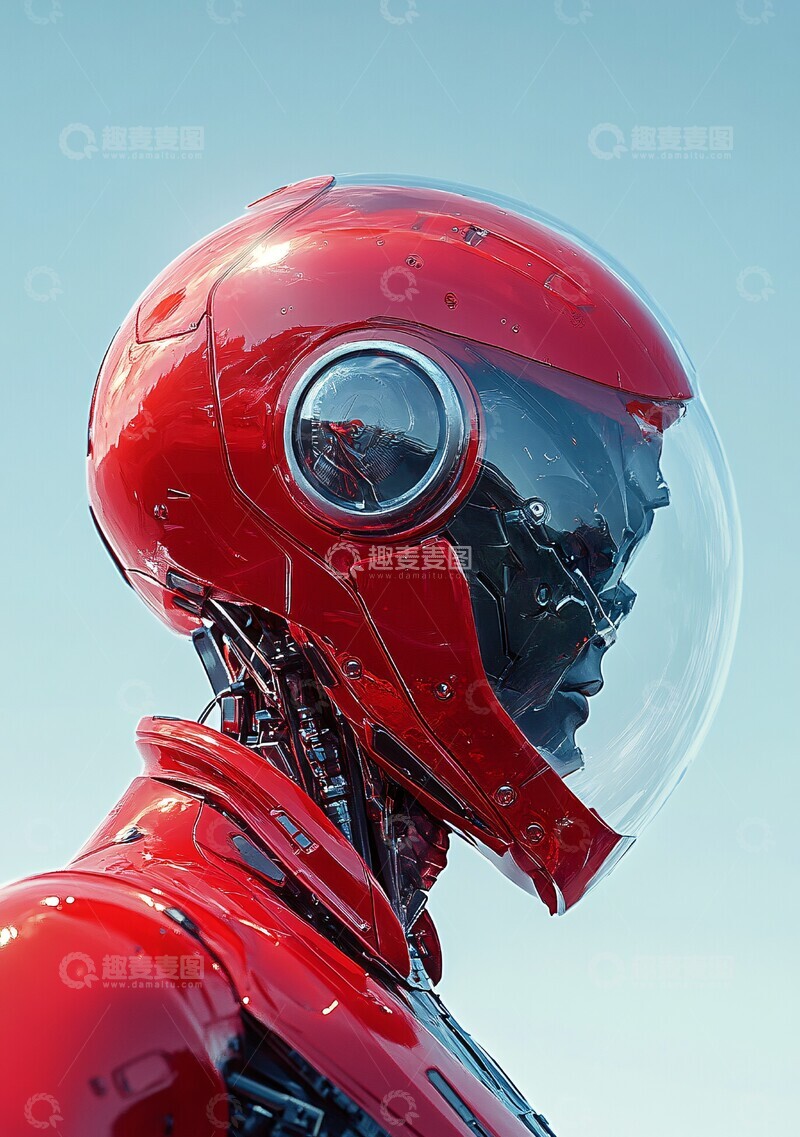 高清大图下载【趣麦麦图】红色机器人未来装2
