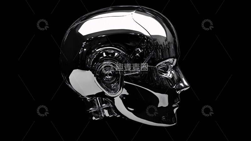 高清大图下载【趣麦麦图】铬合金机器人