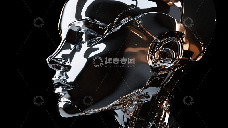 高清大图下载【趣麦麦图】铬合金机器人1