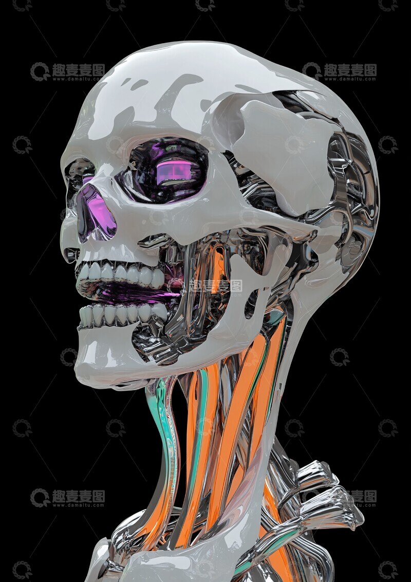 高清大图下载【趣麦麦图】赛博生物星云头