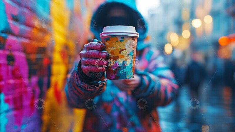 高清大图下载【趣麦麦图】外卖咖啡杯涂鸦2