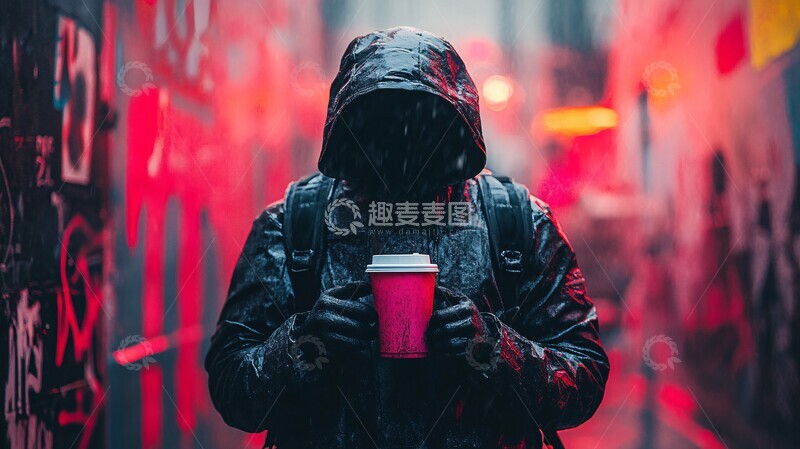 高清大图下载【趣麦麦图】外卖咖啡杯涂鸦