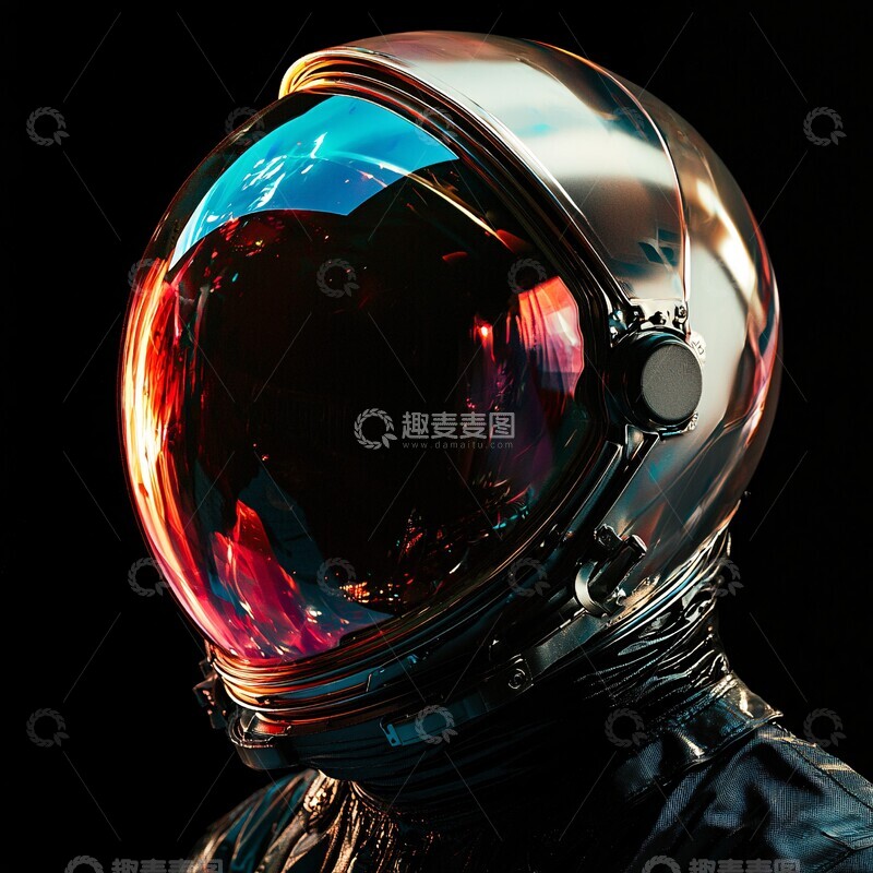 高清大图下载【趣麦麦图】宇航员玻璃质感