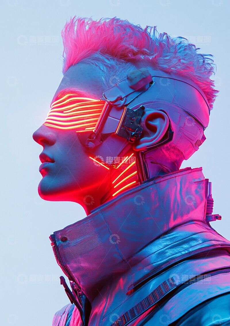 高清大图下载【趣麦麦图】骑士机甲肖像