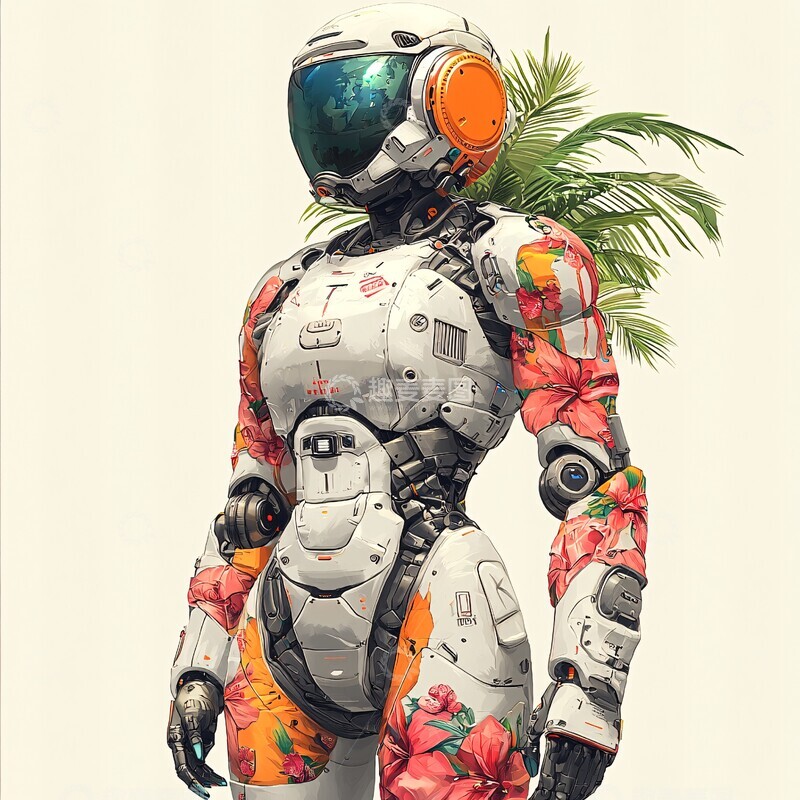 高清大图下载【趣麦麦图】热带机器人热带机器人霓虹3