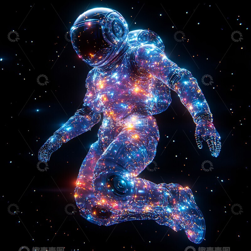 高清大图下载【趣麦麦图】机械机器人全息图