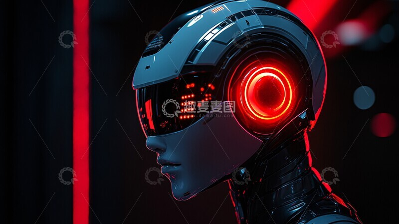 高清大图下载【趣麦麦图】机器人摄影机器人摄影黑色1