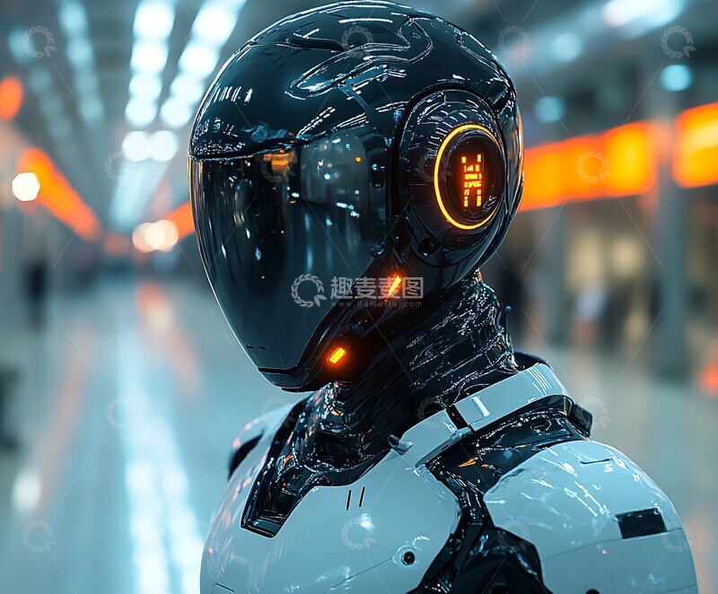 高清大图下载【趣麦麦图】未来博物馆与机器人1