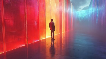 太空人低多边形设计1