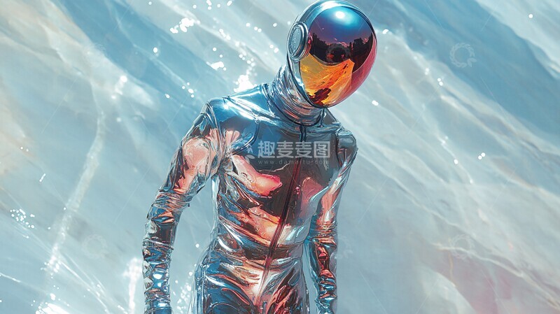 高清大图下载【趣麦麦图】太空人低多边形设计2