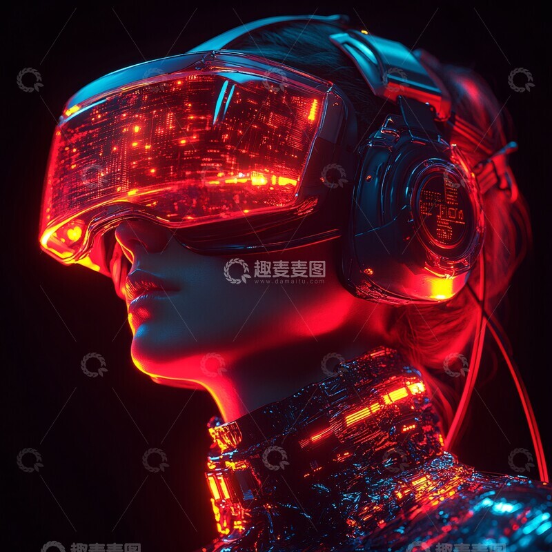 高清大图下载【趣麦麦图】虚拟科技人像1