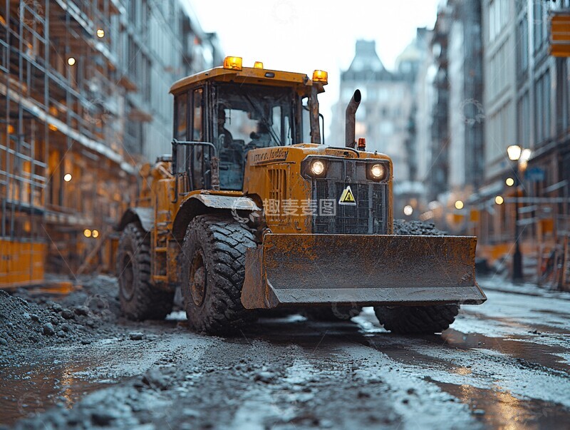 高清大图下载【趣麦麦图】施工现场街景1