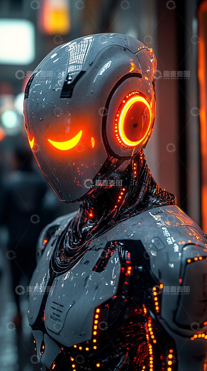 高清大图下载【趣麦麦图】赛博朋克警察1