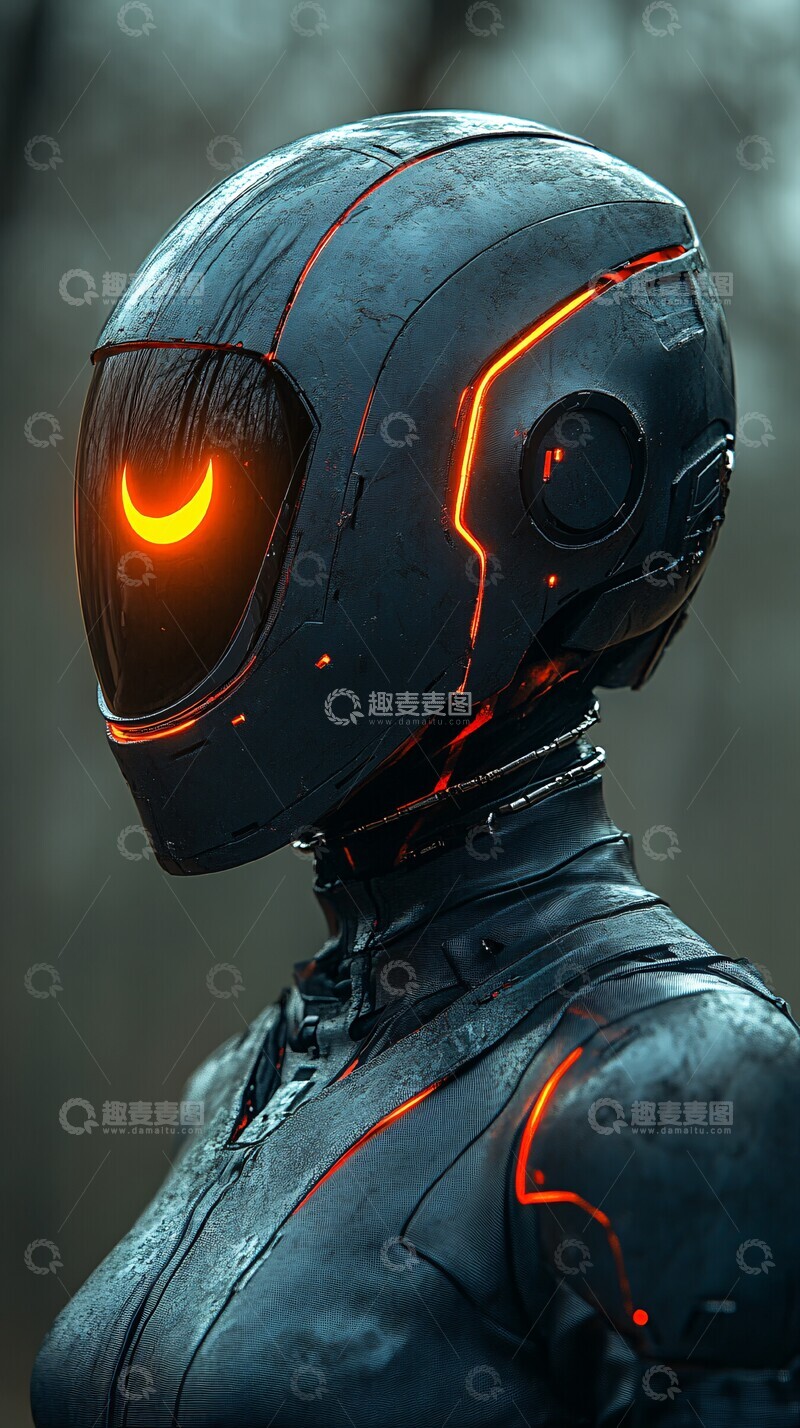 高清大图下载【趣麦麦图】赛博朋克警察