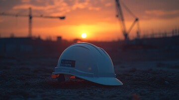 工地安全帽晨景2