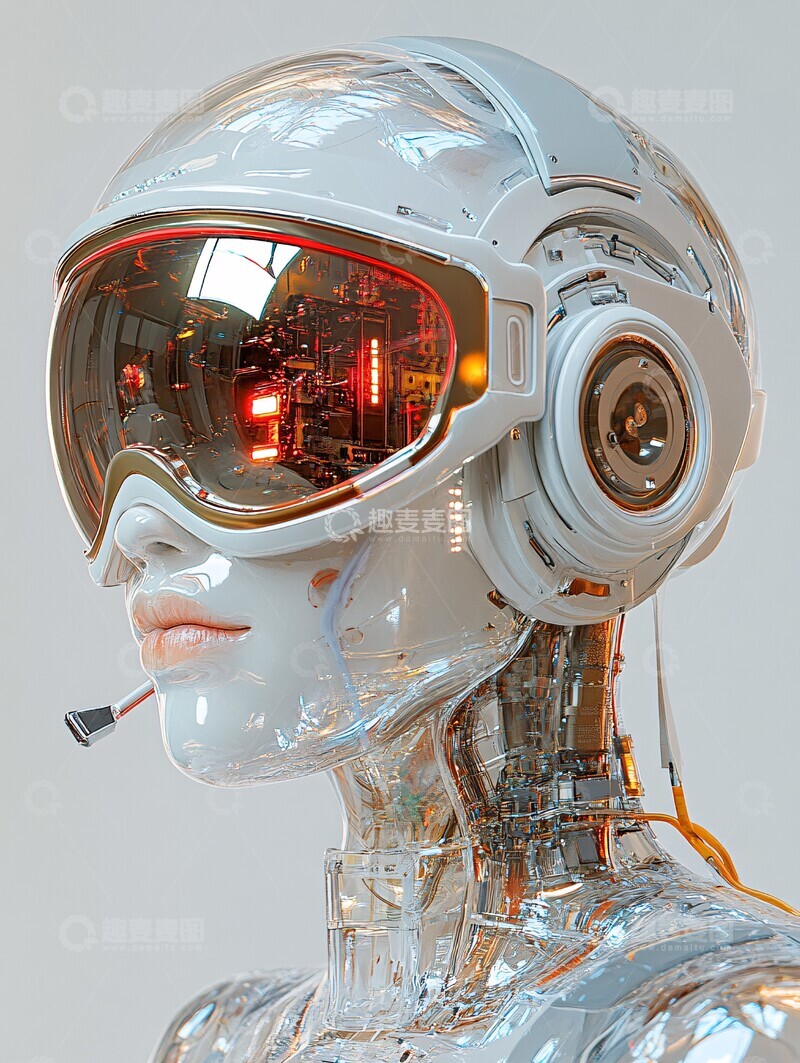 高清大图下载【趣麦麦图】赛博女宇航员头像1