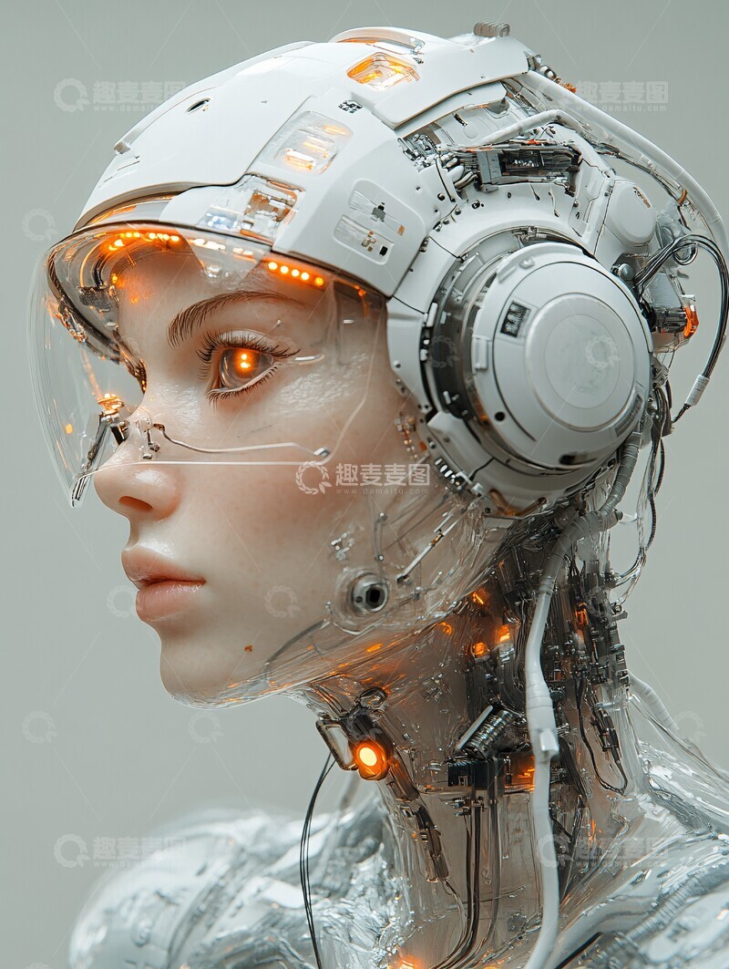 高清大图下载【趣麦麦图】赛博女宇航员头像