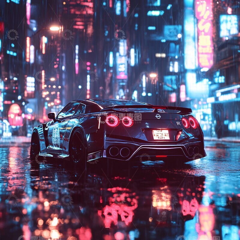 高清大图下载【趣麦麦图】日产夜色街头