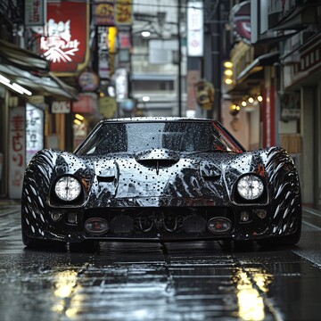 黑定制暴走族车