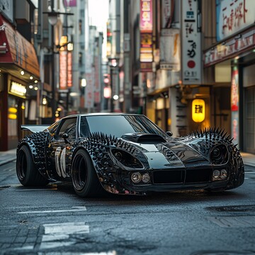 黑定制暴走族车1