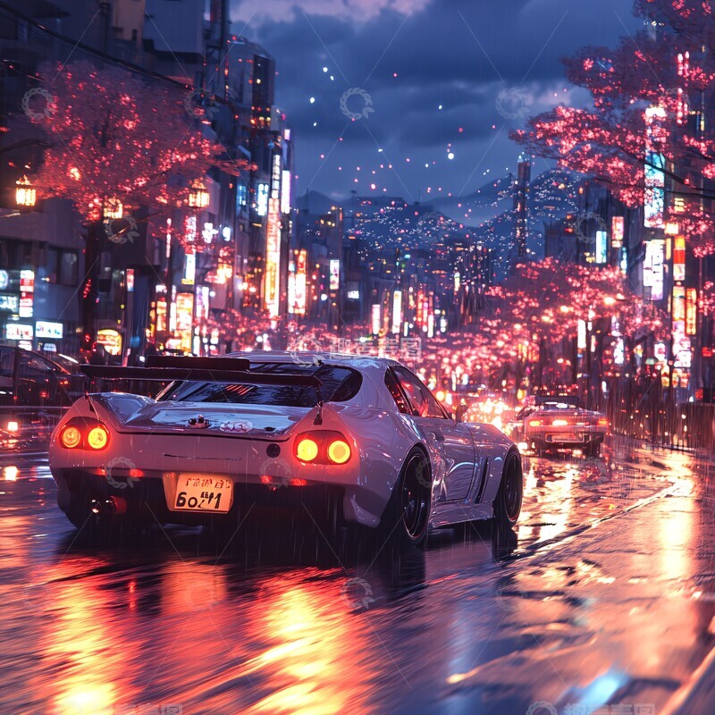 高清大图下载【趣麦麦图】跑车动漫风格