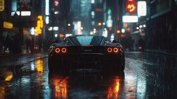 雨夜飞驰飞驰街道汽车