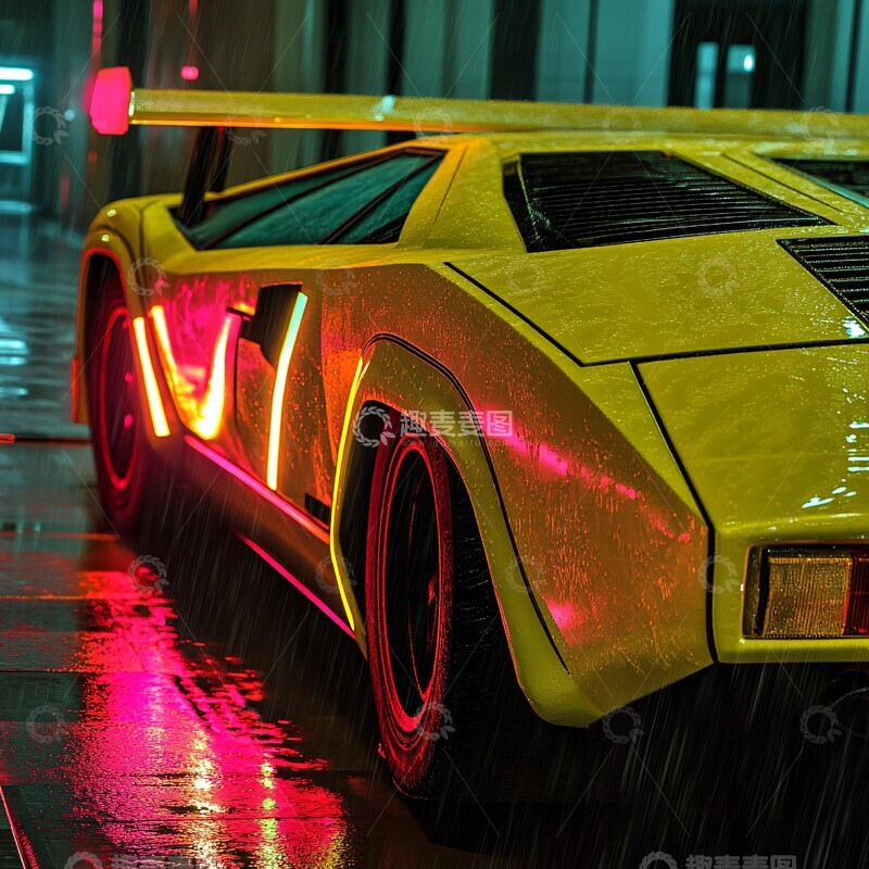 高清大图下载【趣麦麦图】兰博基尼康塔什黄色1