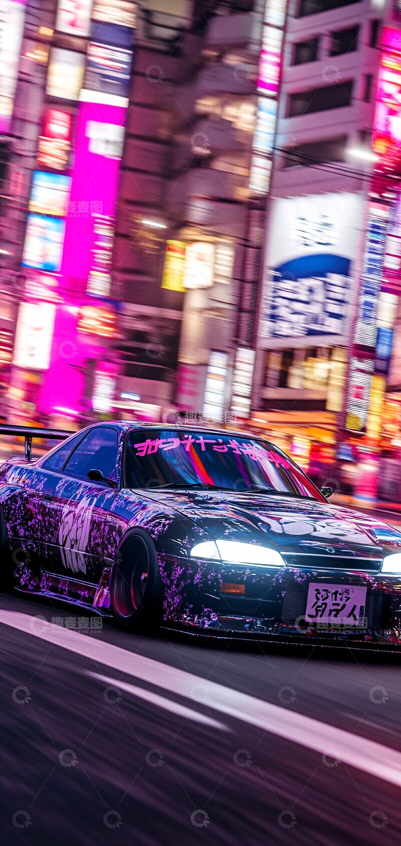 运动漂移车前视图