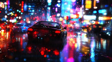 雨夜街头漂移