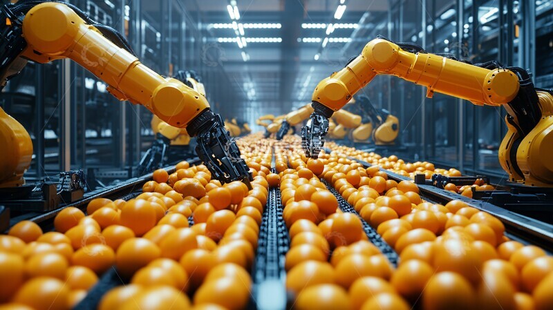 高清大图下载【趣麦麦图】机械臂分拣农产品3