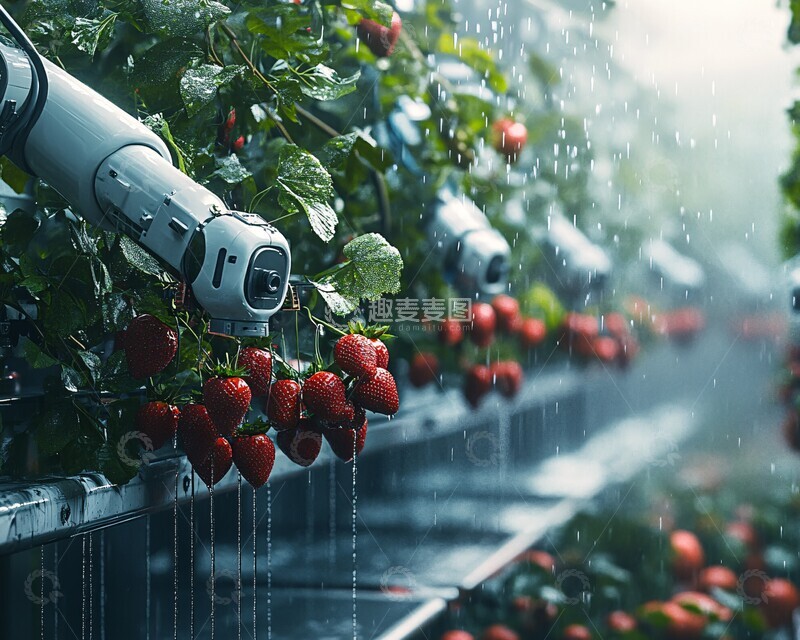 高清大图下载【趣麦麦图】机器人采摘水果1