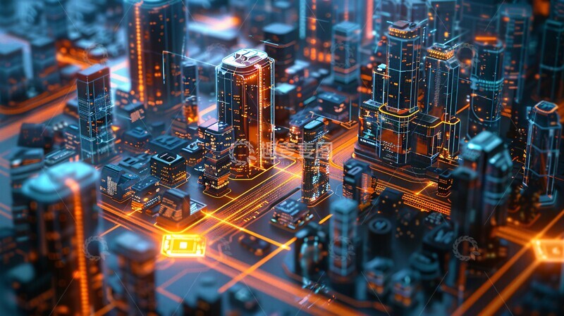 高清大图下载【趣麦麦图】智能城市控制中心1