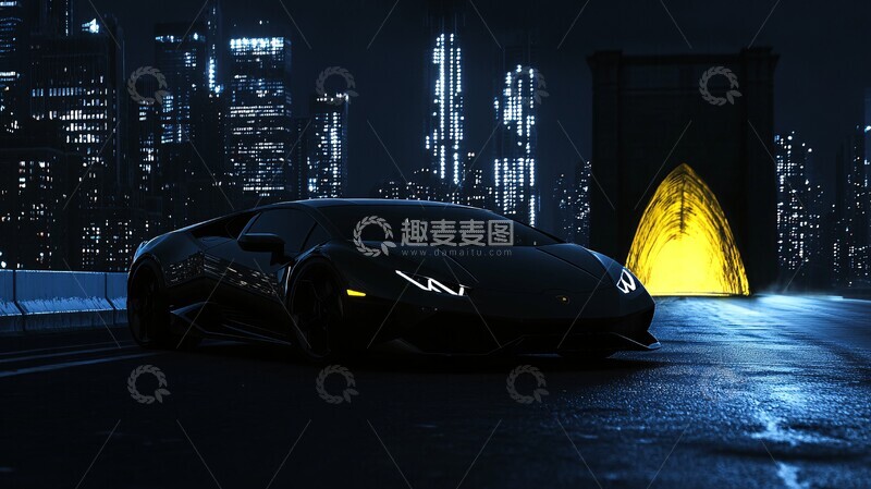 高清大图下载【趣麦麦图】黑色兰博穿越光门