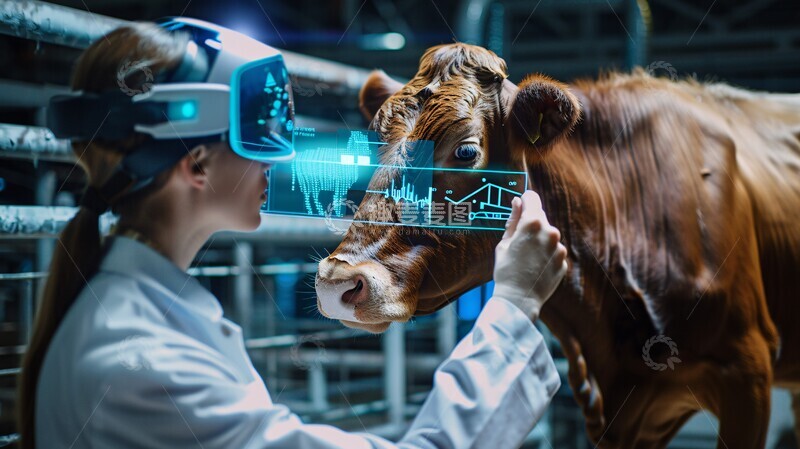 高清大图下载【趣麦麦图】兽医用诊断牛健康