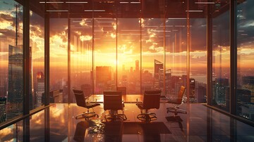 商业握手全景窗