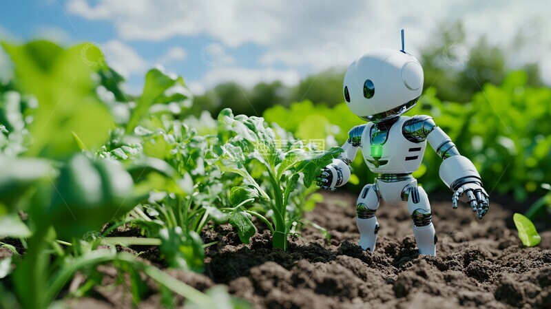 高清大图下载【趣麦麦图】机器人种菜机器人种菜蔬菜2