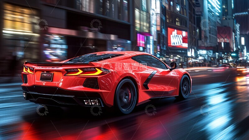 高清大图下载【趣麦麦图】科尔维特城市飞驰