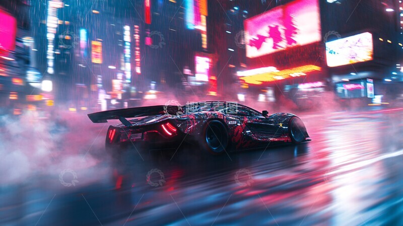 高清大图下载【趣麦麦图】-赛车漂移城街