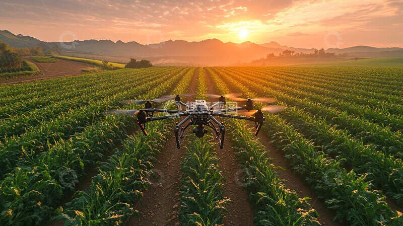 高清大图下载【趣麦麦图】无人机农业监测